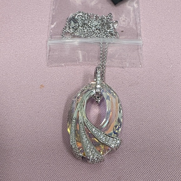 Danbury Mint Silver and Gold Swirl Necklace - Picture 1 of 1